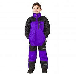Kids Unisex Gorak Shep Outershell Jacket and Pants - Purple / Black Model